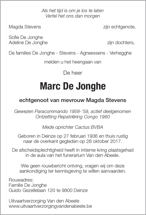 Marc De Jonghe