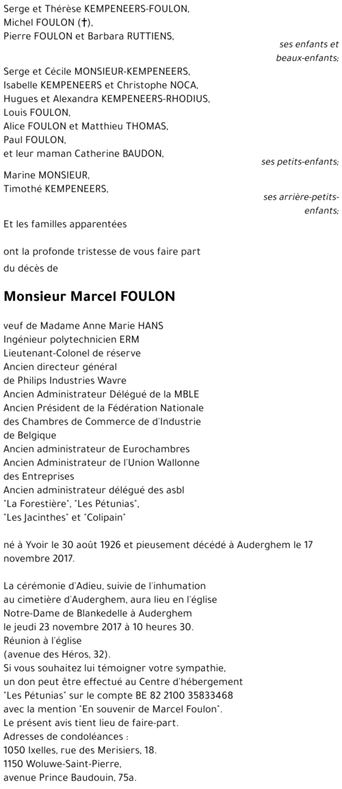 Marcel FOULON
