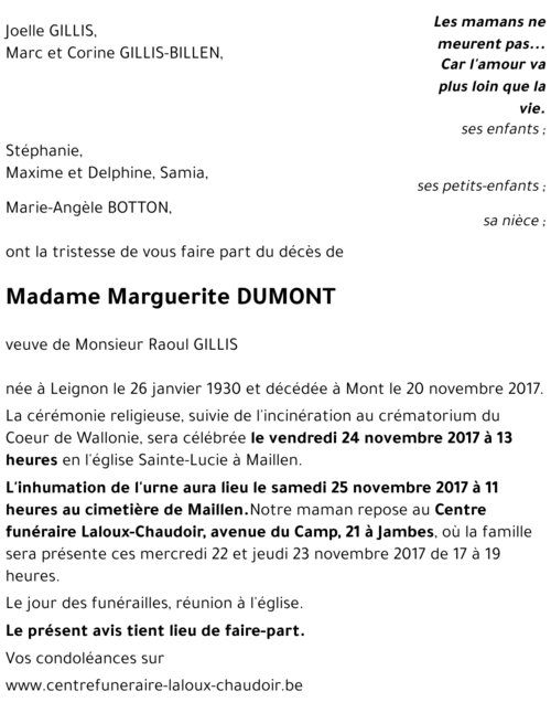 Marguerite DUMONT
