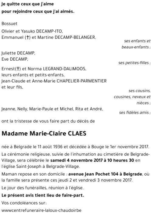 Marie-Claire CLAES