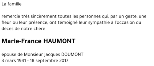 Marie-France HAUMONT