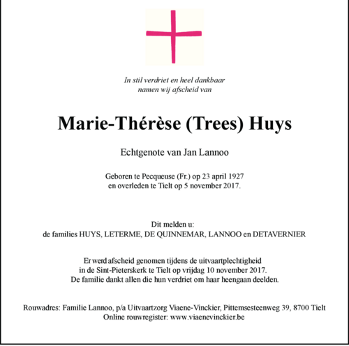 Marie-Thérèse (Trees) Huys