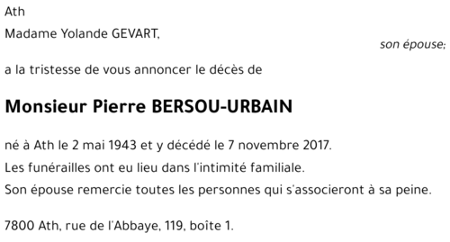 Pierre BERSOU-URBAIN