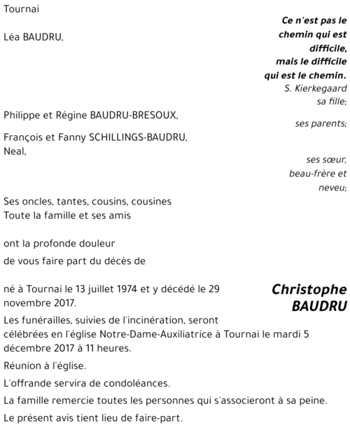Christophe BAUDRU