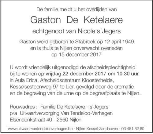 Gaston De Ketelaere