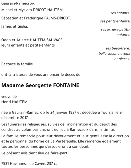 Georgette FONTAINE