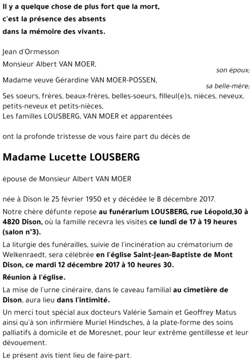 Lucette LOUSBERG