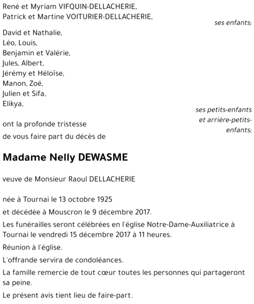 Nelly DEWASME
