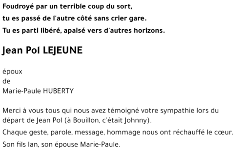 Jean Pol LEJEUNE