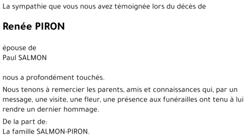 Renée PIRON