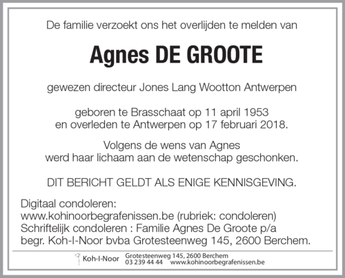 Agnes De Groote