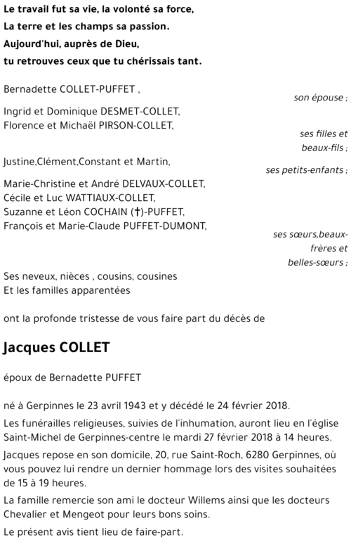 Jacques COLLET