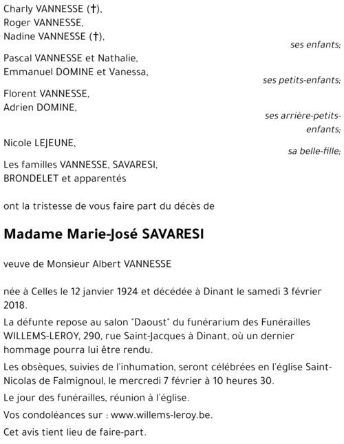 Marie-José SAVARESI