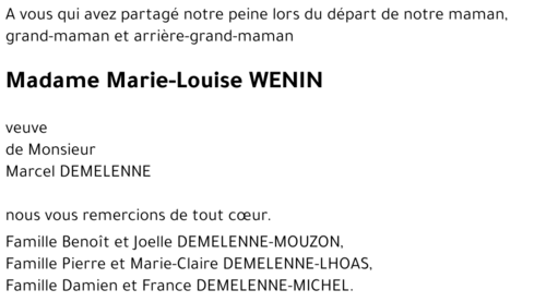Marie-Louise WENIN