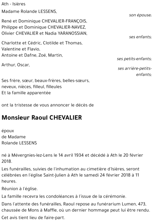 Raoul CHEVALIER
