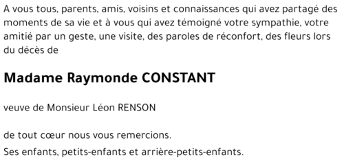 Raymonde CONSTANT 