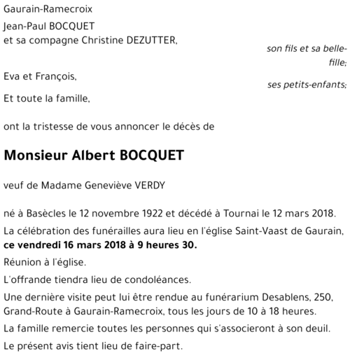 Albert BOCQUET