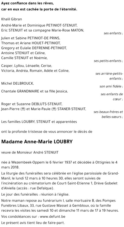 Anne-Marie LOUBRY
