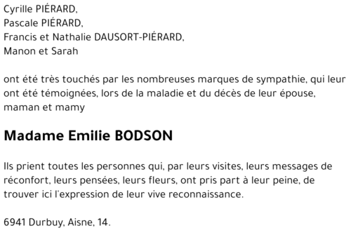 Emilie BODSON