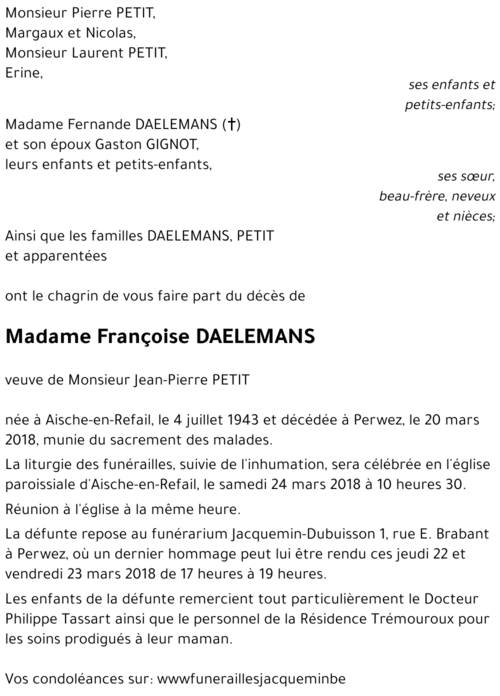 Françoise DAELEMANS