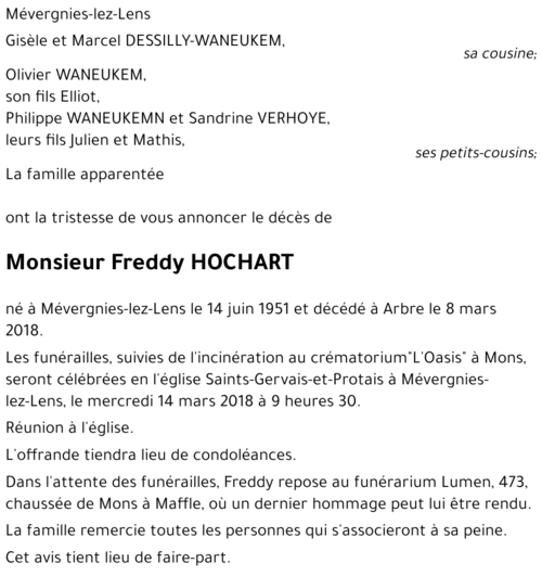 Freddy HOCHART
