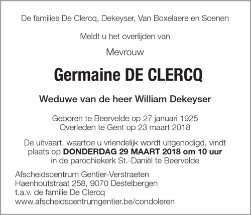 Germaine De Clercq