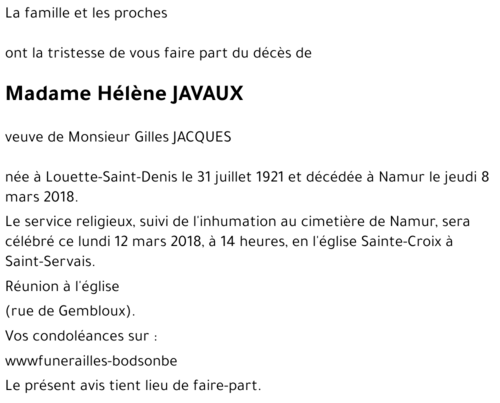 Hélène JAVAUX