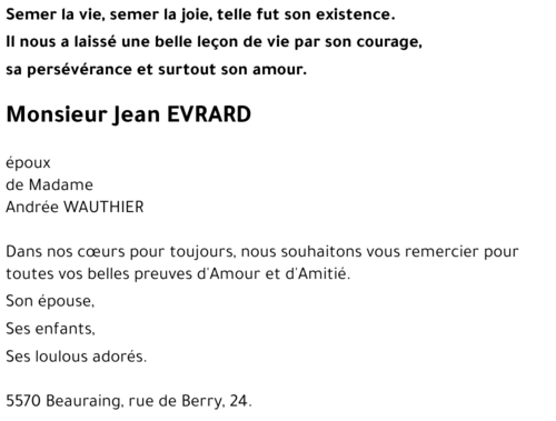 Jean EVRARD