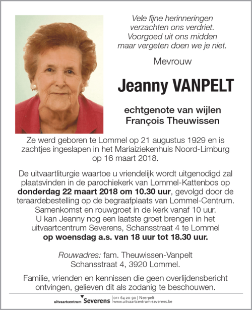 Jeanny Vanpelt