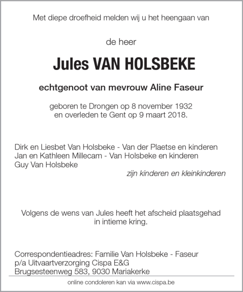 Jules Van Holsbeke