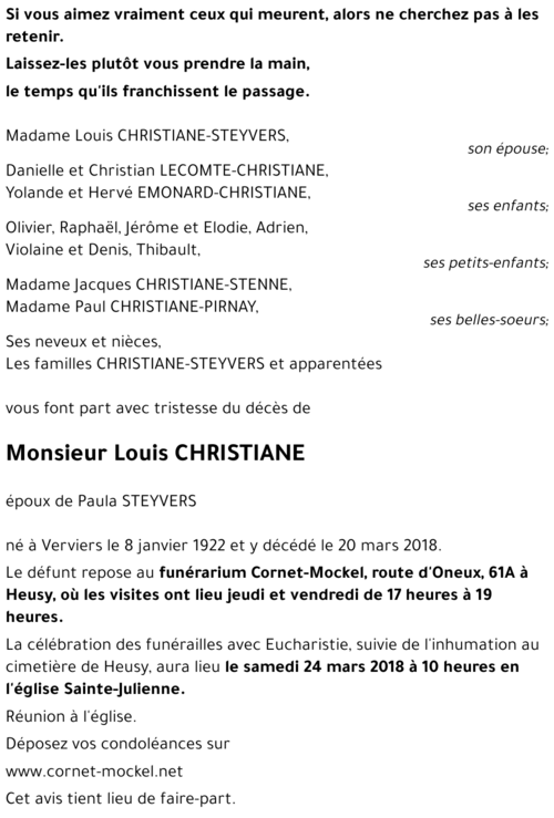 Louis CHRISTIANE
