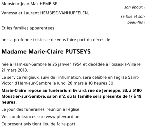 Marie-Claire PUTSEYS