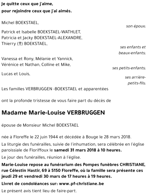 Marie-Louise VERBRUGGEN