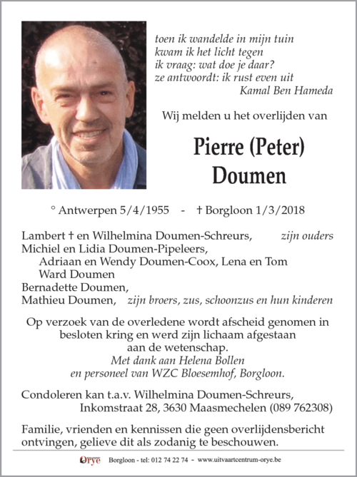 Pierre (Peter) Doumen