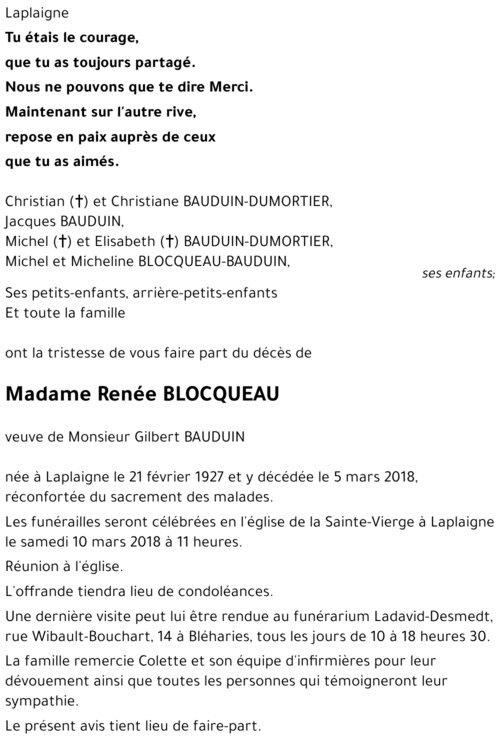 Renée BLOCQUEAU