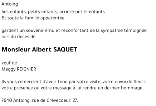 Albert SAQUET
