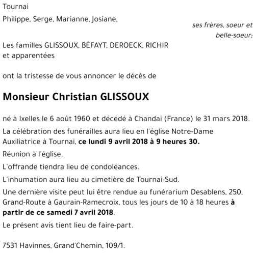 Christian GLISSOUX