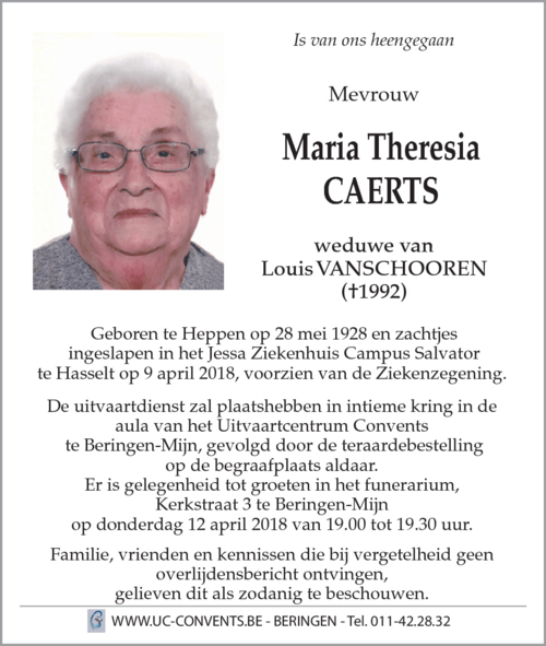 Maria Theresia Caerts