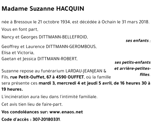 Suzanne HACQUIN