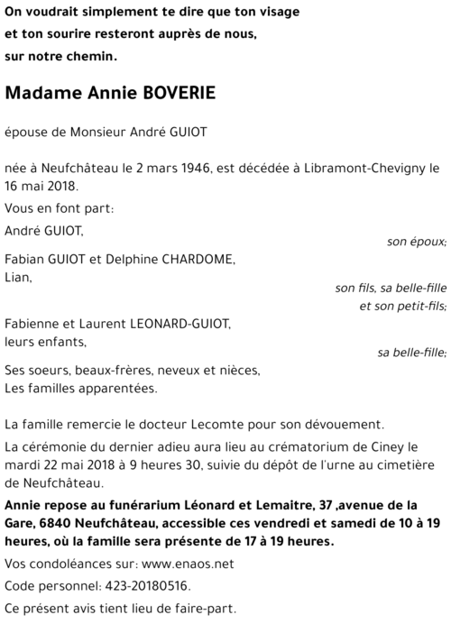 Annie BOVERIE