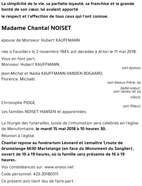 Chantal NOISET