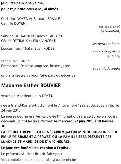 Esthere BOUVIER