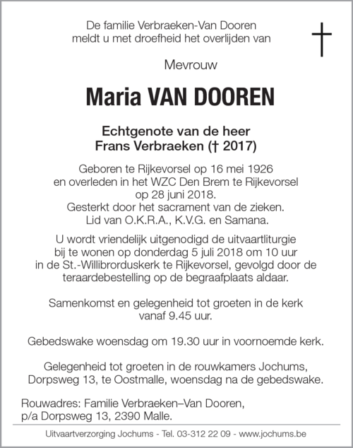 Maria Van Dooren
