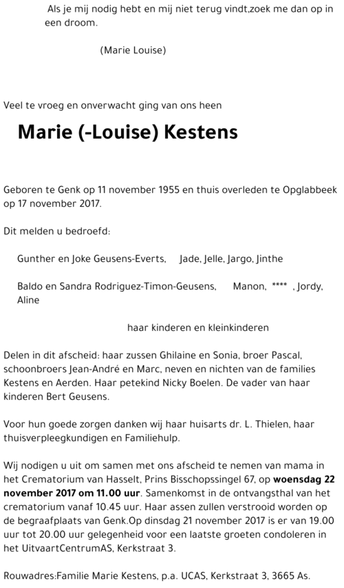 Marie(-Louise) Kestens