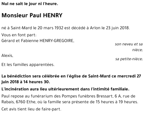 Paul HENRY 