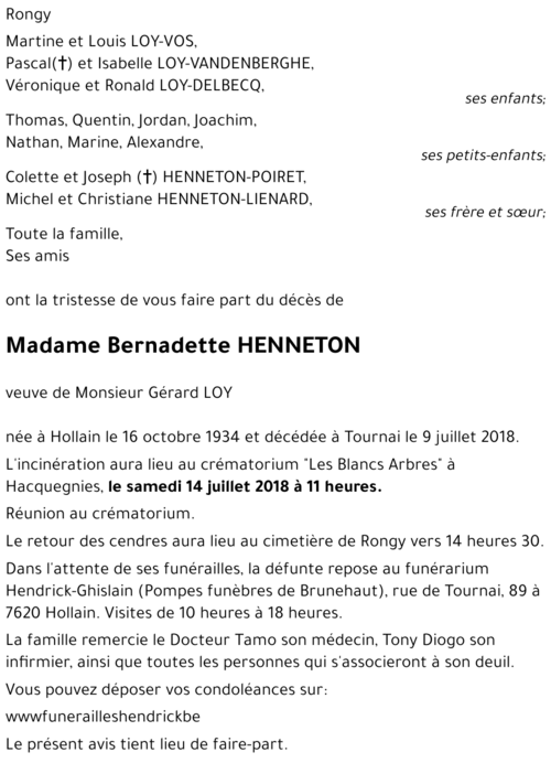 Bernadette HENNETON