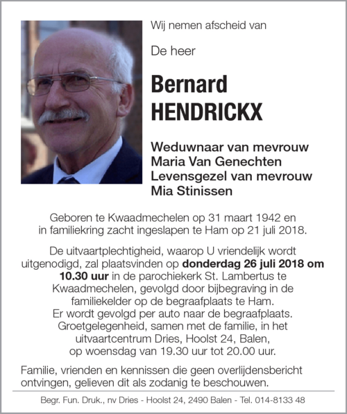 Bernard Hendrickx