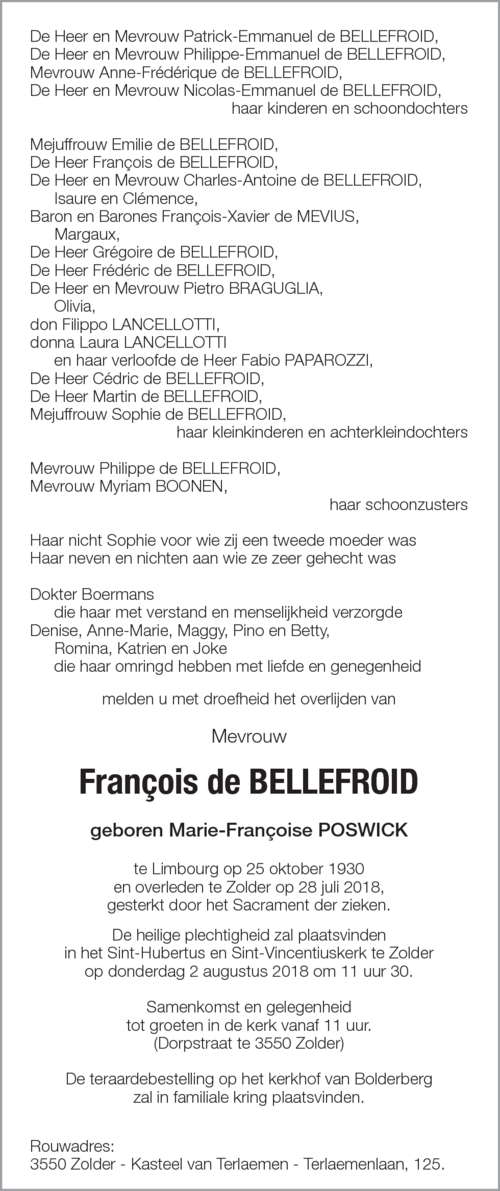 François de BELLEFROID