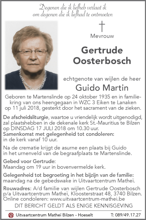 Gertrude OOSTERBOSCH