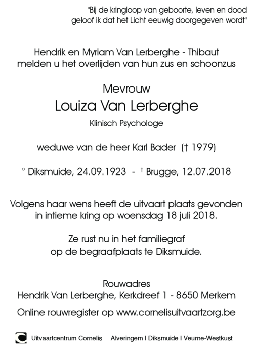 Louiza Van Lerberghe